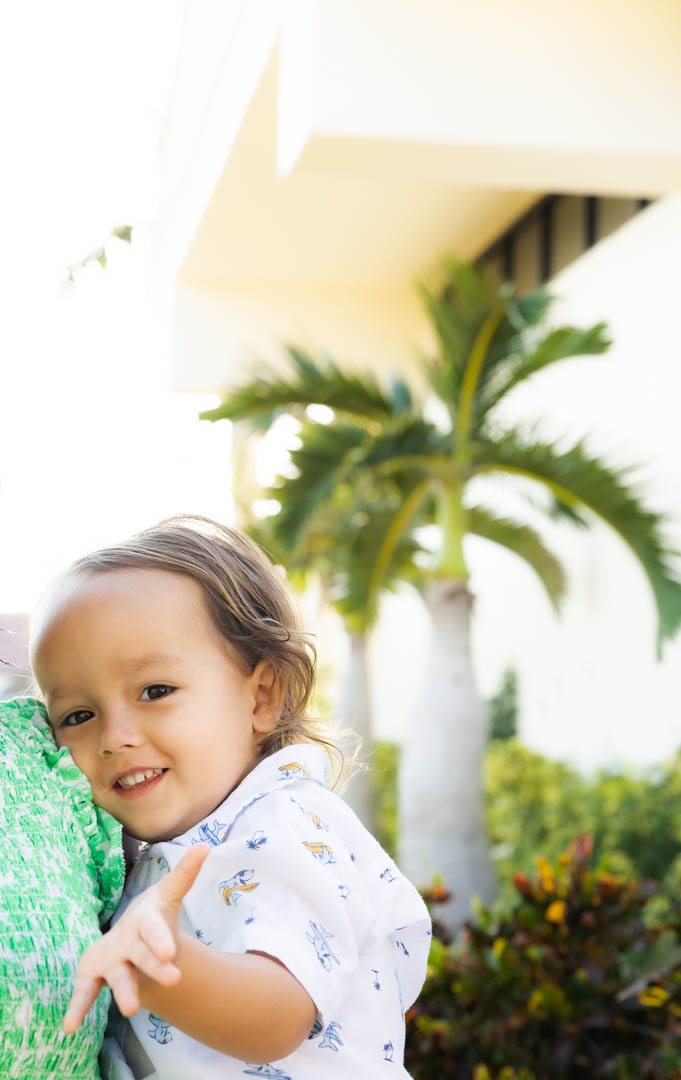 Sunrise light on a kid, soft and golden
